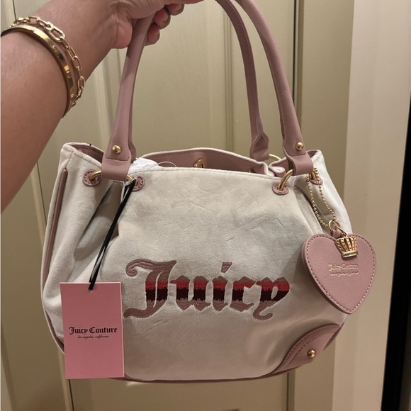 Juicy Couture Pink and Cream Shoulder Bag NWT - Picture 1 of 4